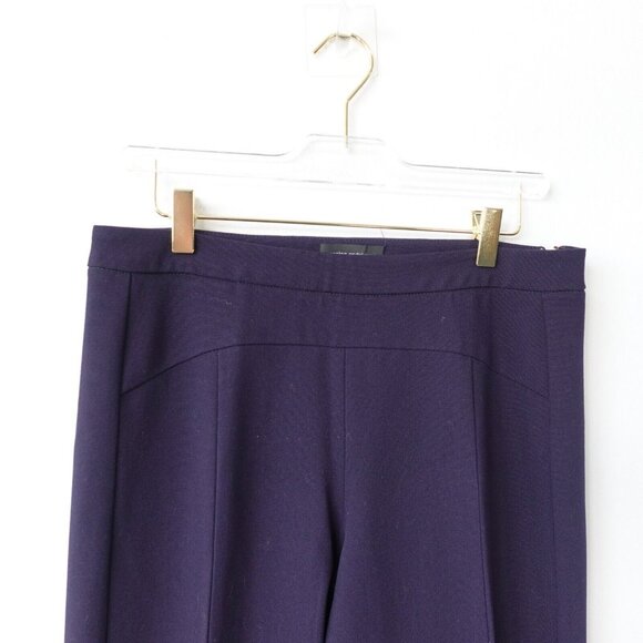 NARCISO RODRIGUEZ Pants Medium Virgin Wool Straight High Waist Tuxedo Navy ITALY - Picture 2 of 14